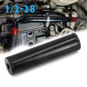 Fuel Filter 1/2 28" 5/8 24'' New Model 6 Inch Aluminum Titanium Black