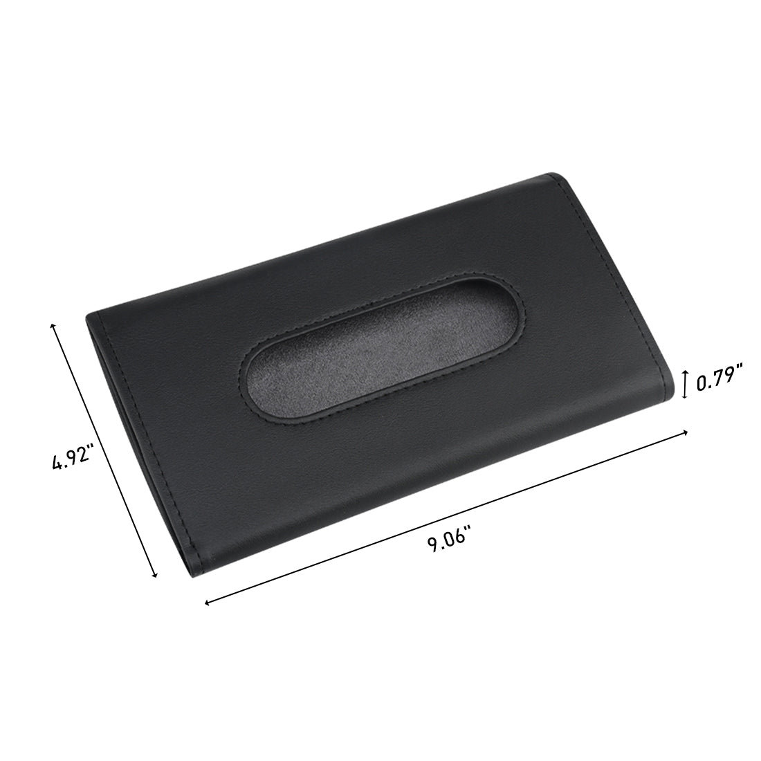 Tecfino Car Tissue Holder, PU Leather Tissue Box Cover Rectangular for Car, Car  Tissue Box Holder for Car Backseat, Tissue Holder for Car Organization  Accessories, 9.5'' x 3.9'' x 5.5'' (Black) 