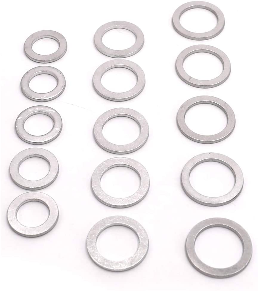 Oil Crush Washers/Drain Plug Gaskets 15 Packs Replacement for Part # 94109-20000, 94109-14000, 90471-PX4-000 for Honda Accord Acura Civic Ridgeline Odyssey CRV CR-V Pilot Fit Element