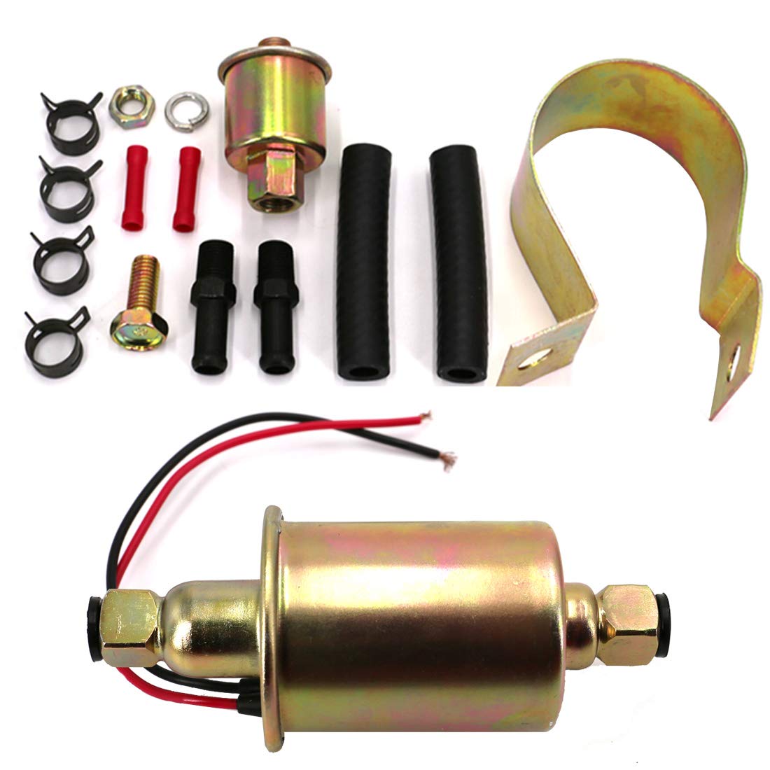 Electric Fuel Pump MDY E8012S GA8012S High Pressure (5-9PSI) Universal 12V Heavy Duty Gas Diesel In-Line In-Tank With Installation Kit Metal Solid Petro Gasoline Or Diesel Engine Fuel Transfer Pump - Foto 9