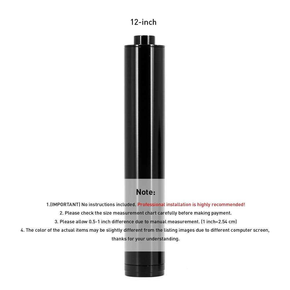 12 Inch 414 Spiral 1/2-28 5/8-24 Single Core Aluminum Tube Car Fuel Filter  for NaPa 4003 WIX 24003 Solvent Black