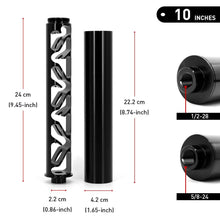 Load image into Gallery viewer, 10Inch 420 Spiral 1/2-28 Single Core Aluminum Tube Car Fuel Filter for NaPa 4003 WIX 24003 Solvent Black